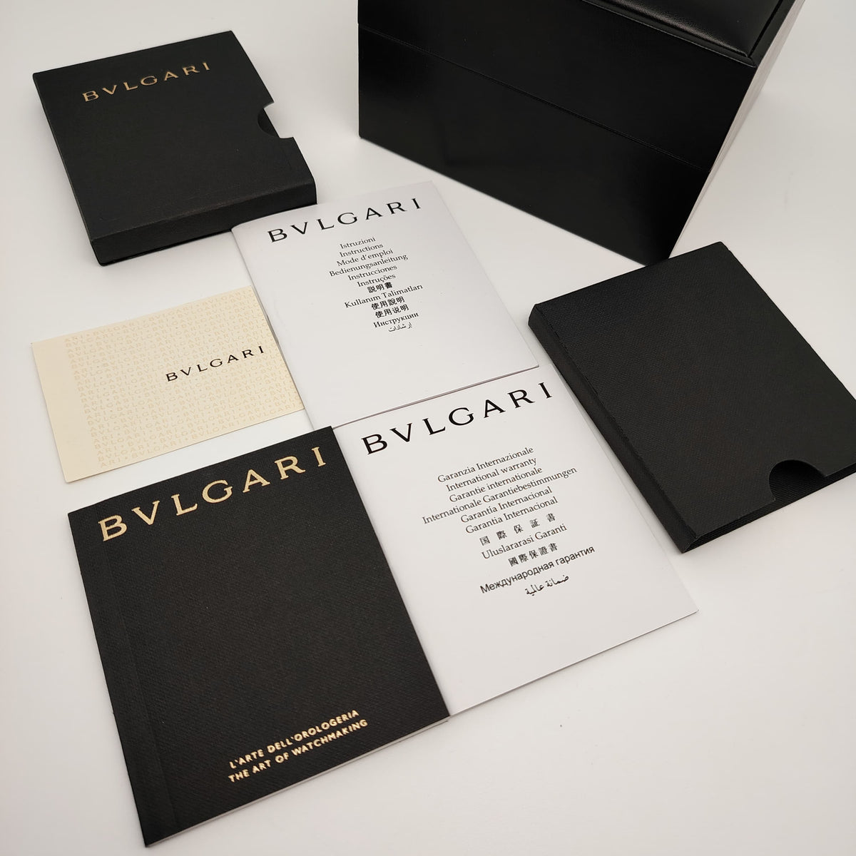 BVLGARI Watch Storage Box with Warranty Card & Manual No Outer Box Pre-owned