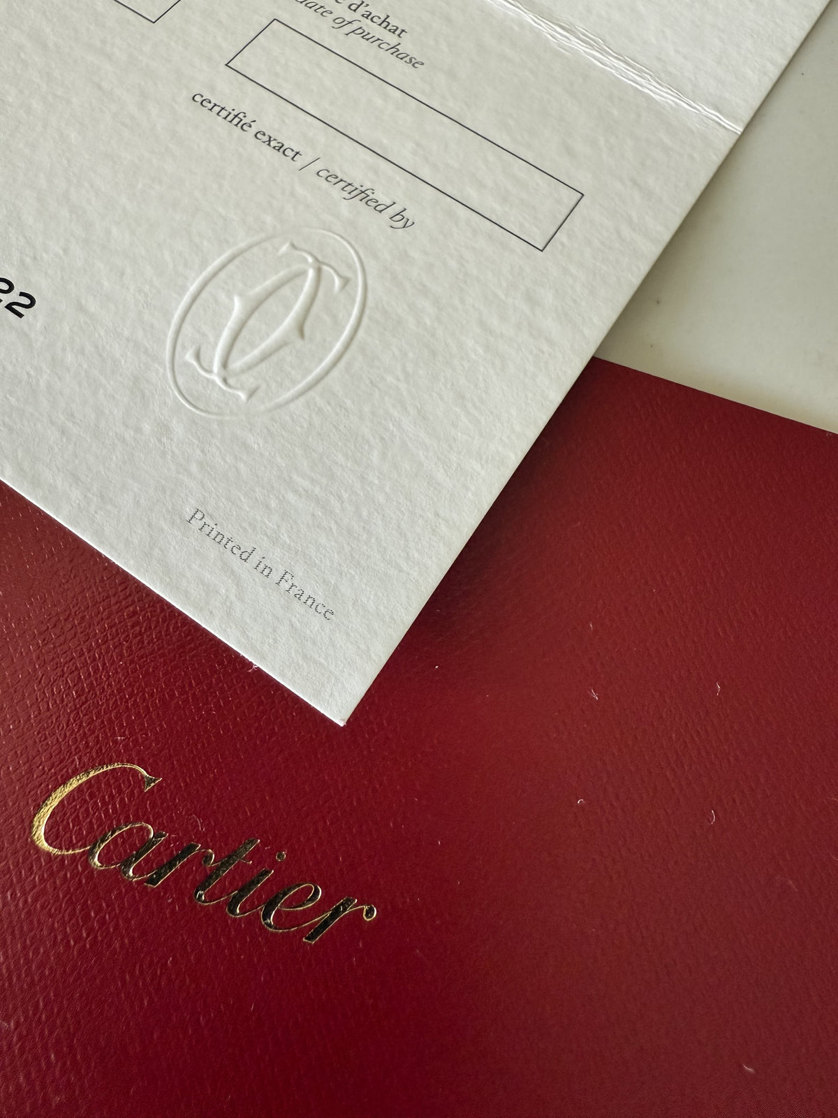 Cartier Certificate NEW (Blank Fill in Your Codes and Date)