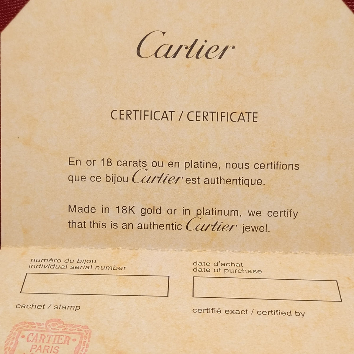 Cartier Certificate Paper + Holder Brand New