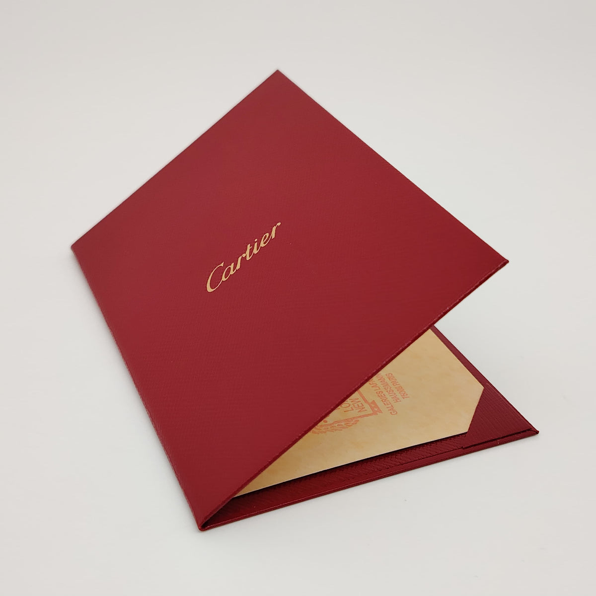 Cartier Certificate Paper + Holder Brand New