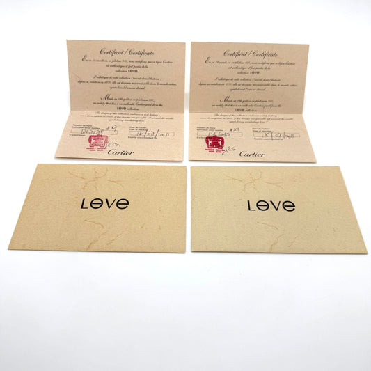 Authentic Cartier Guarantee Certificate (Pre-owned / Filled Out) – Per Piece