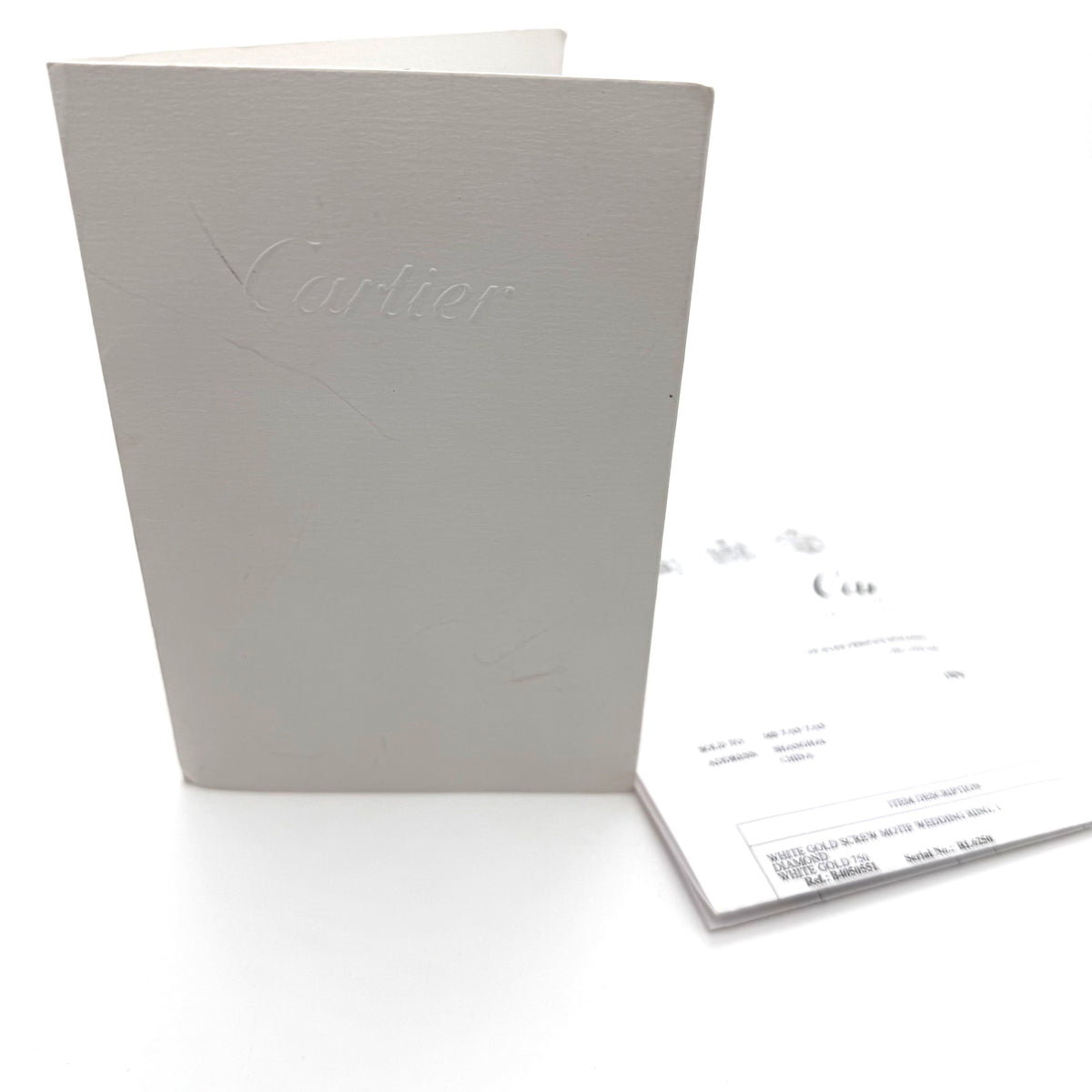 Authentic Cartier Guarantee Certificate (Pre-owned / Filled Out) – Per Piece