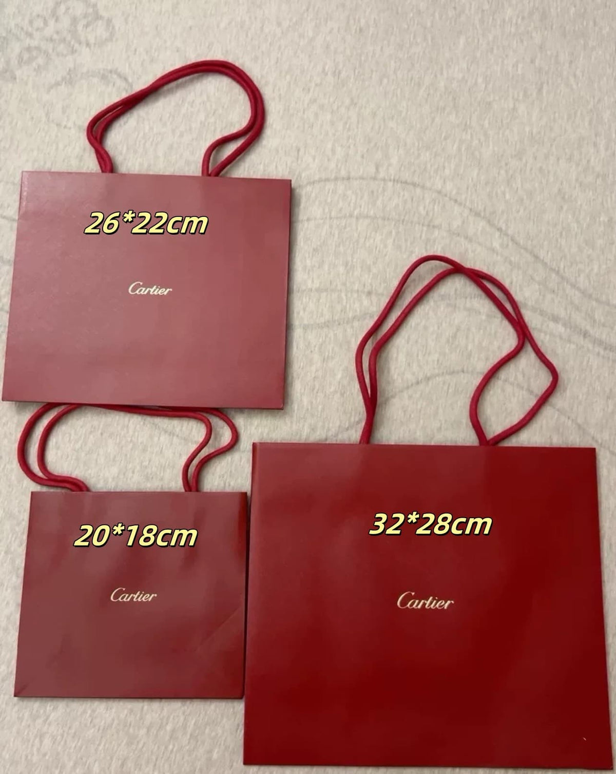 Cartier Medium Shopping Bag CRAVM00407  26*22*9cm Brand New - Set of 5