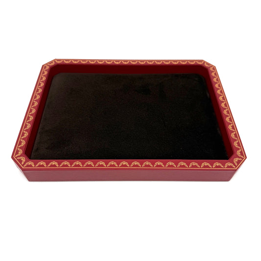 Cartier Presentation Display Tray Red Wood Small Size 26 *20 cm Ref. CRAVM00379 New With Defects