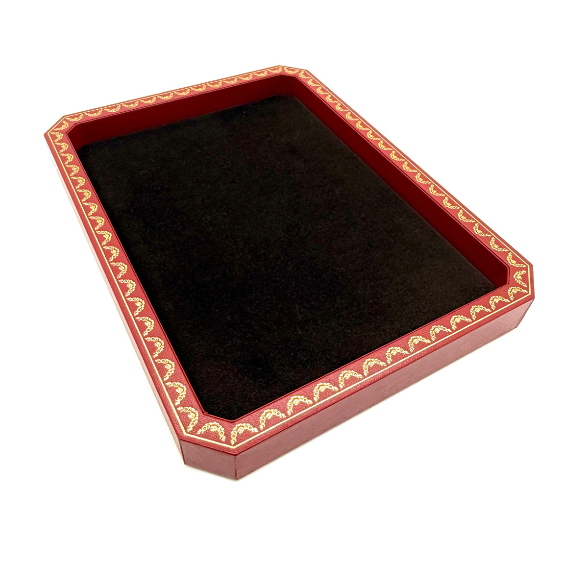 Cartier Presentation Display Tray Red Wood Small Size 26 *20 cm Ref. CRAVM00379 New With Defects