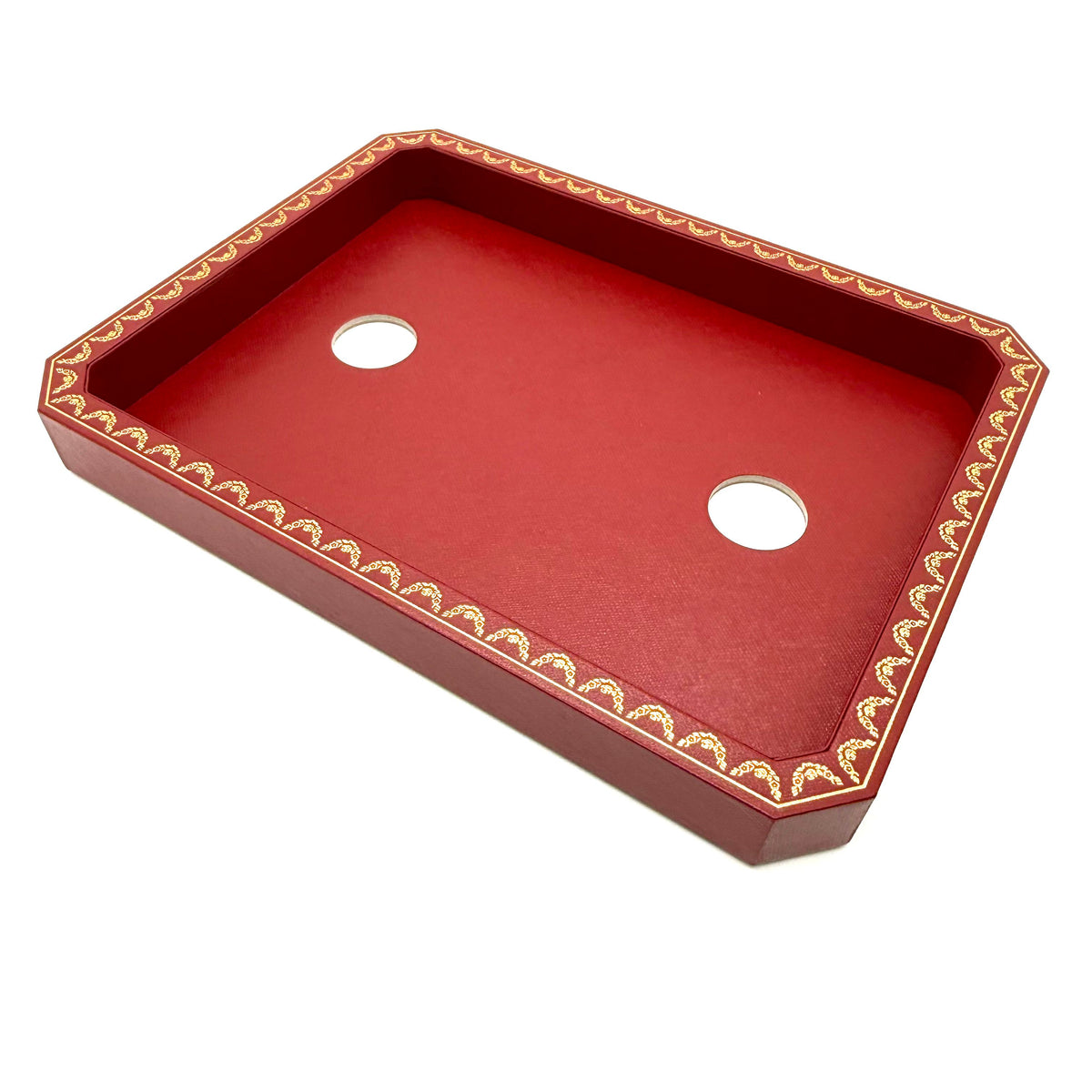 Cartier Presentation Display Tray Red Wood Small Size 26 *20 cm Ref. CRAVM00379 New With Defects