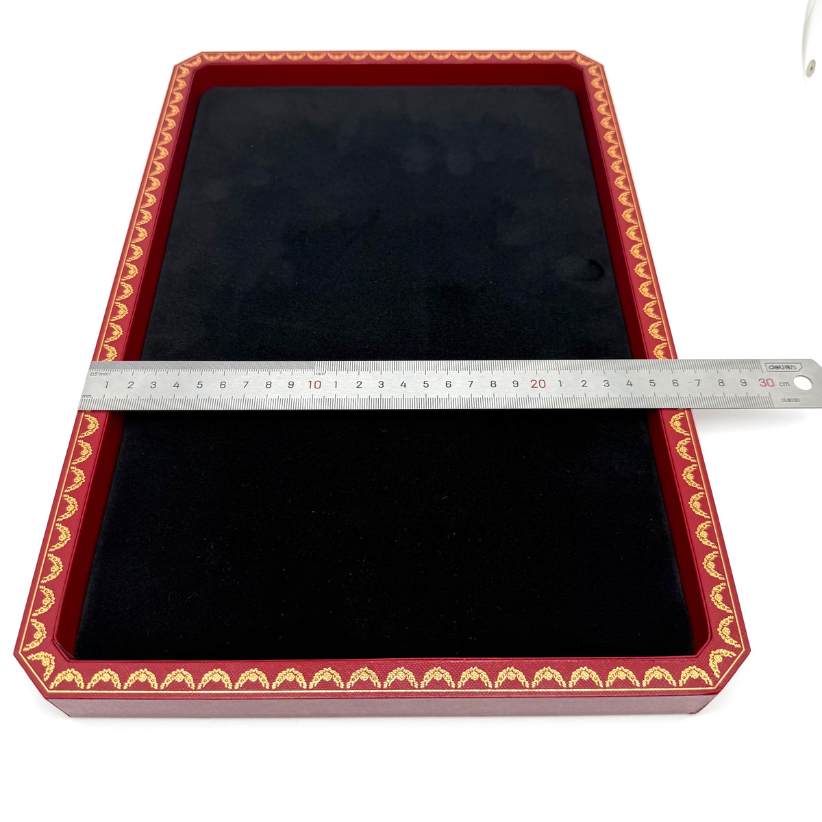 Cartier Presentation Display Tray Red Wood Large Size 39 × 26 cm Ref. AVB00020
