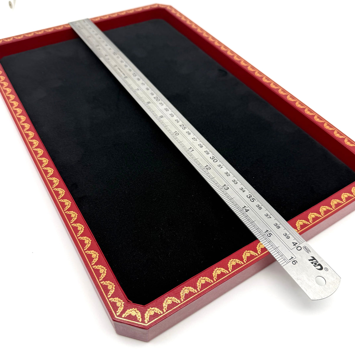 Cartier Presentation Display Tray Red Wood Large Size 39 × 26 cm Ref. AVB00020