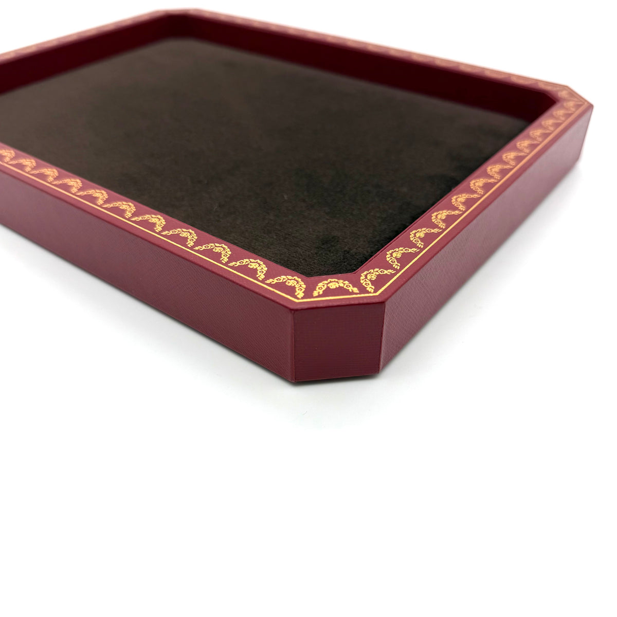 Cartier Presentation Display Tray Red Wood Small Size 26 *20 cm Ref. CRAVM00379 New With Defects