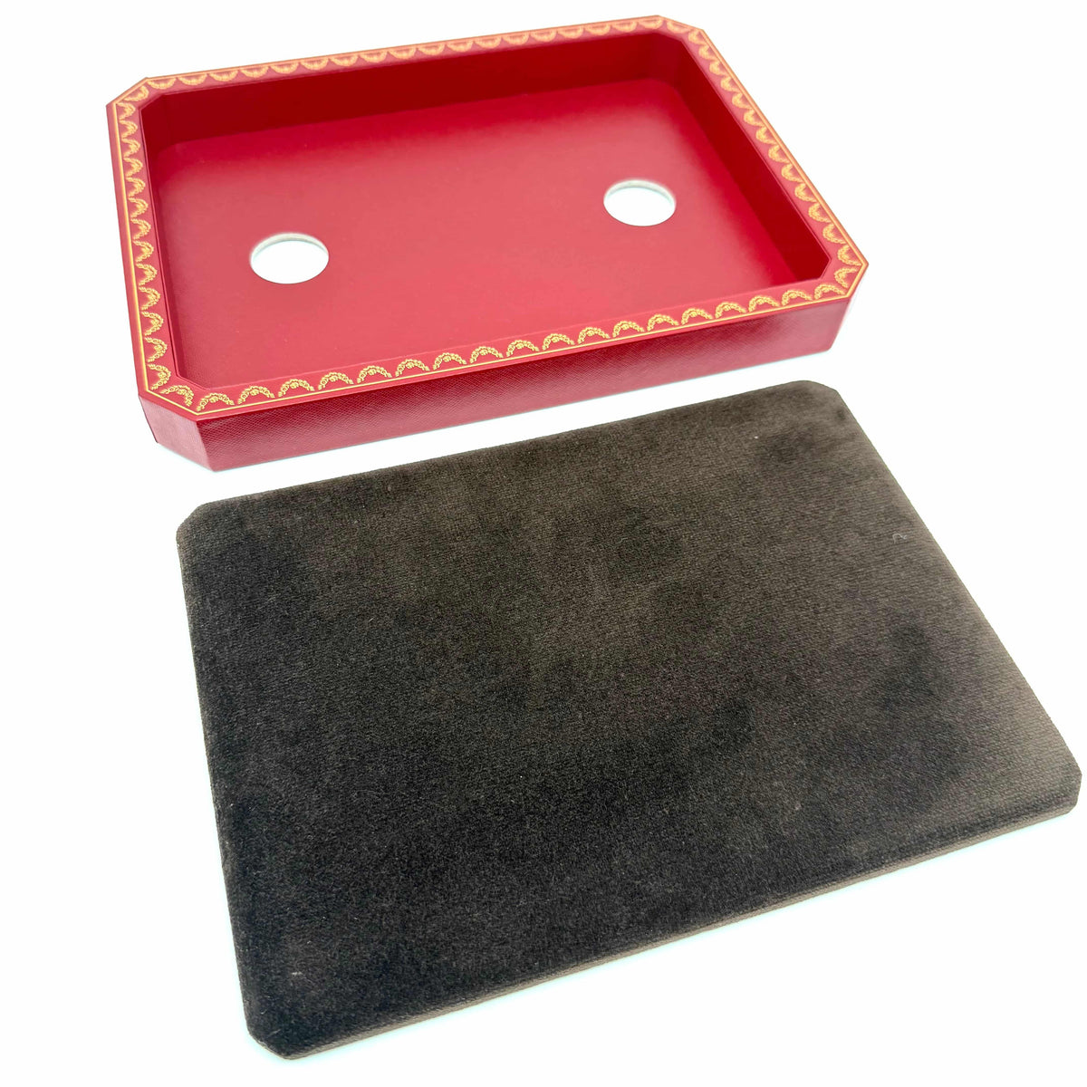 Cartier Presentation Display Tray Red Wood Small Size 26 *20 cm Ref. CRAVM00379 New With Defects