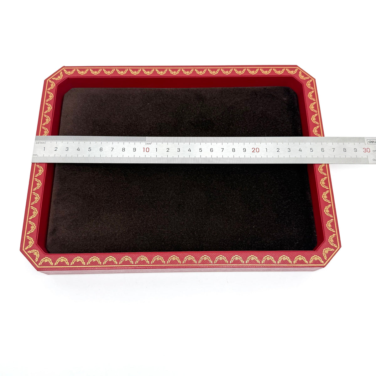 Cartier Presentation Display Tray Red Wood Small Size 26 *20 cm Ref. CRAVM00379 New With Defects