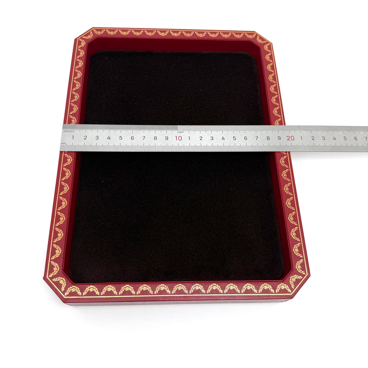 Cartier Presentation Display Tray Red Wood Small Size 26 *20 cm Ref. CRAVM00379 New With Defects