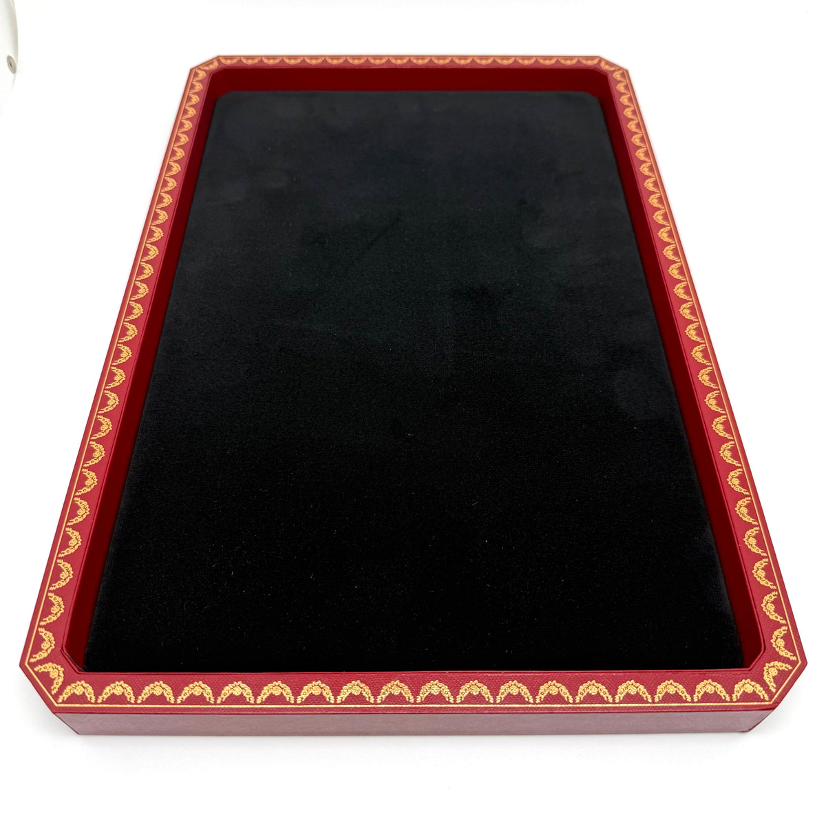 Cartier Presentation Display Tray Red Wood Large Size 39 × 26 cm Ref. AVB00020