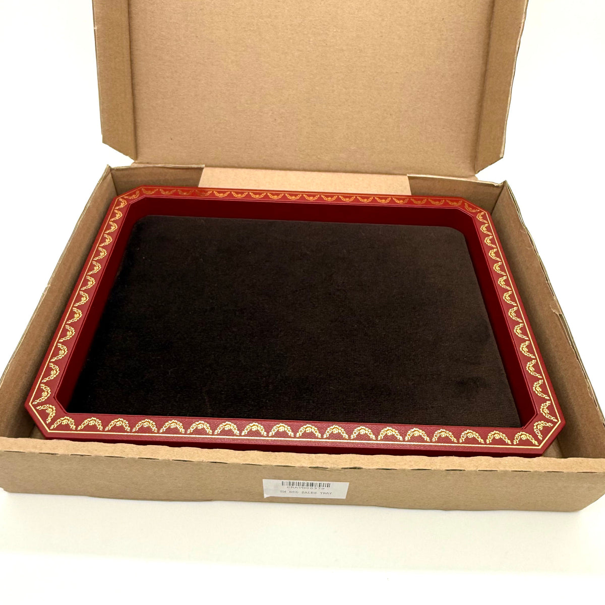 Cartier Presentation Display Tray Red Wood Small Size 26 *20 cm Ref. CRAVM00379 New With Defects