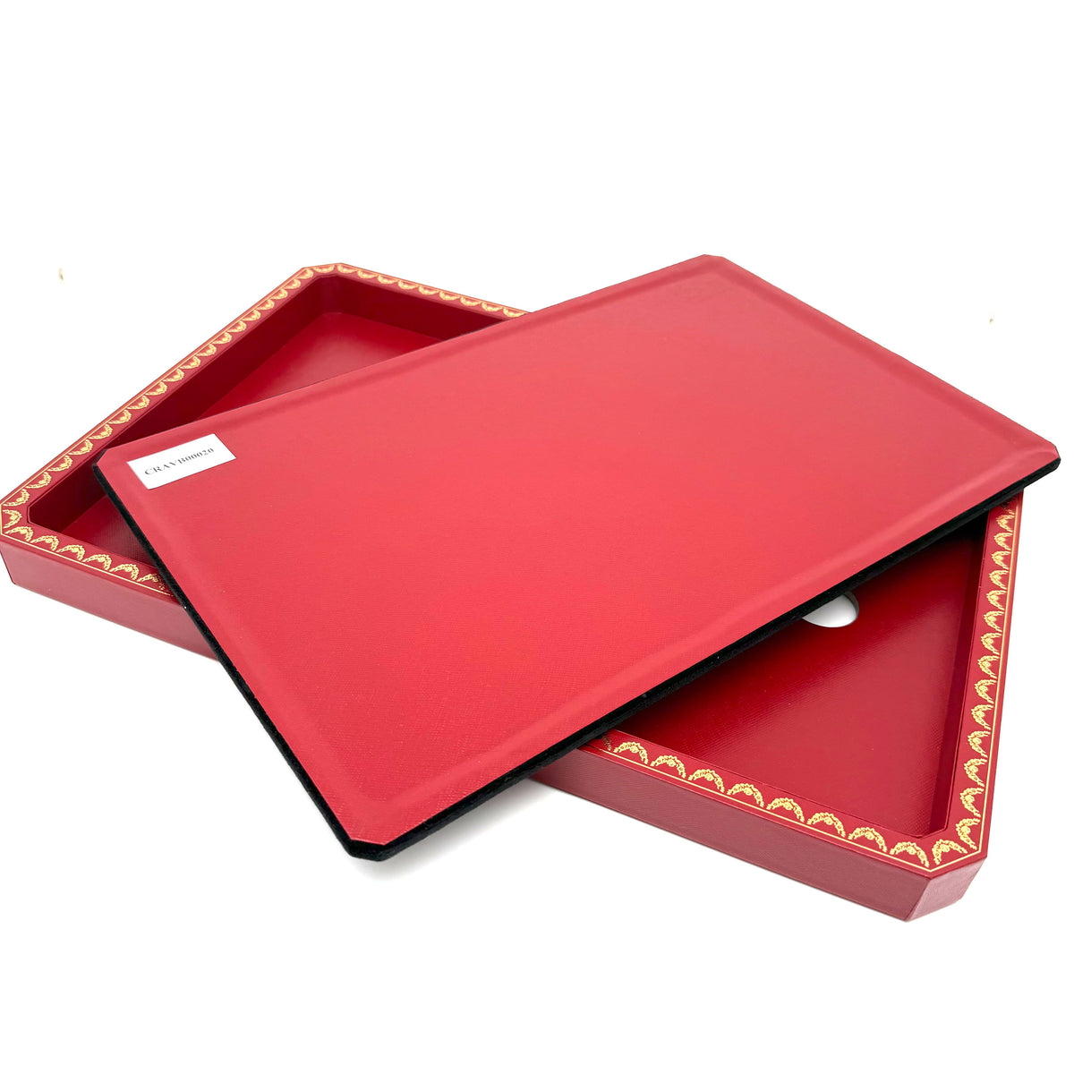 Cartier Presentation Display Tray Red Wood Large Size 39 × 26 cm Ref. AVB00020