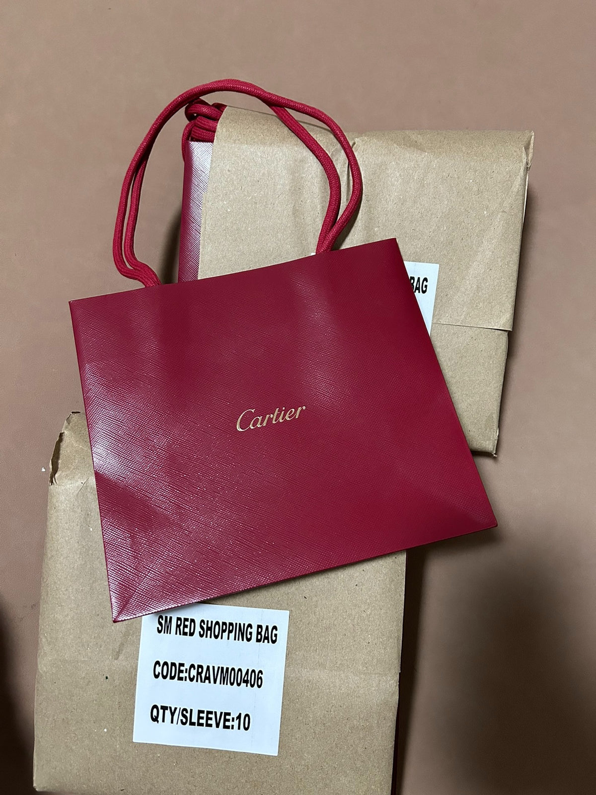 Cartier Small Shopping Bag CRAVM00406  20*18*8cm Brand New - Set of 5