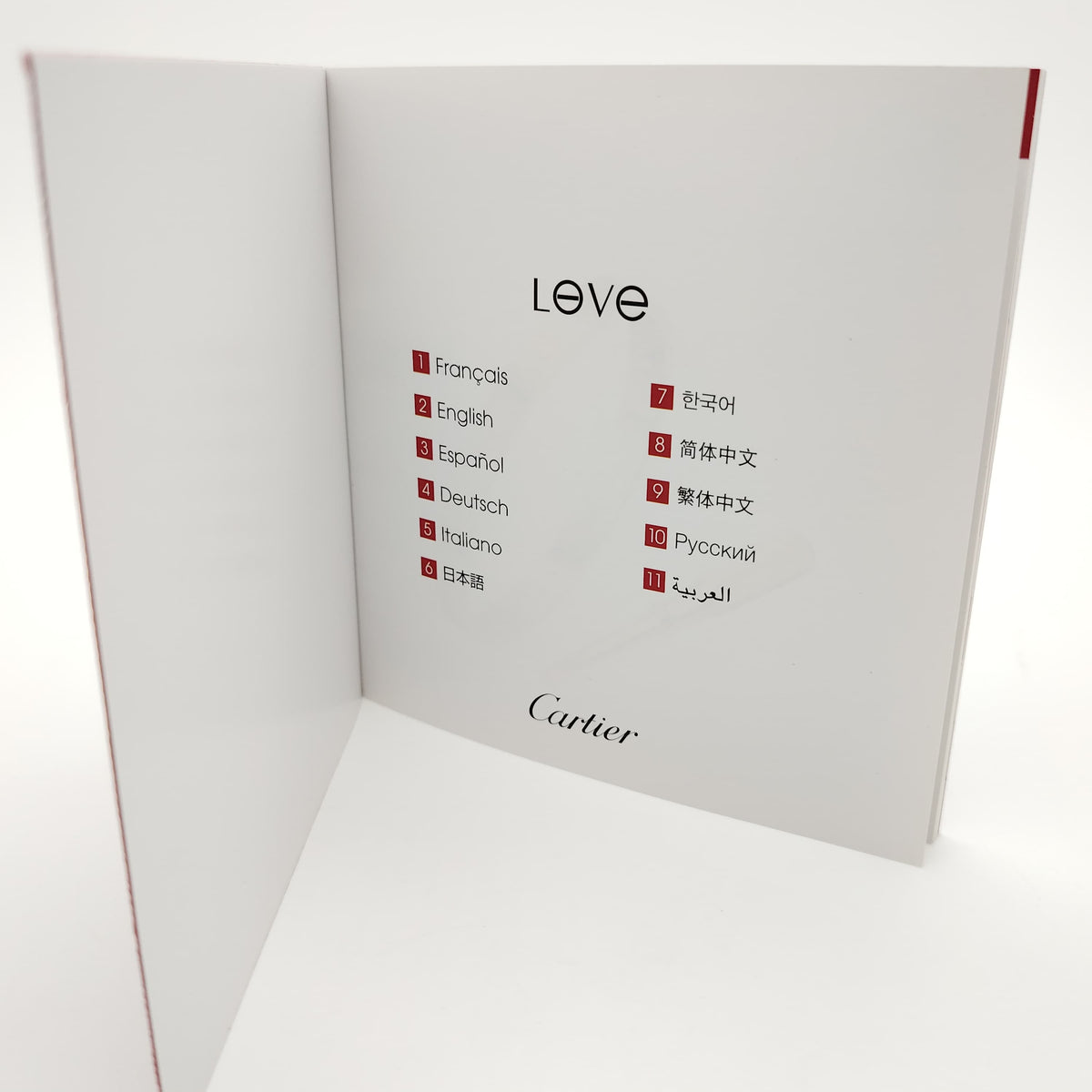 Authentic Cartier LOVE Bracelet Multilingual Care & Instruction Manual (Thick Edition)
