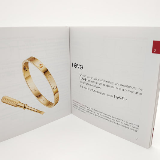 Authentic Cartier LOVE Bracelet Multilingual Care & Instruction Manual (Thick Edition)