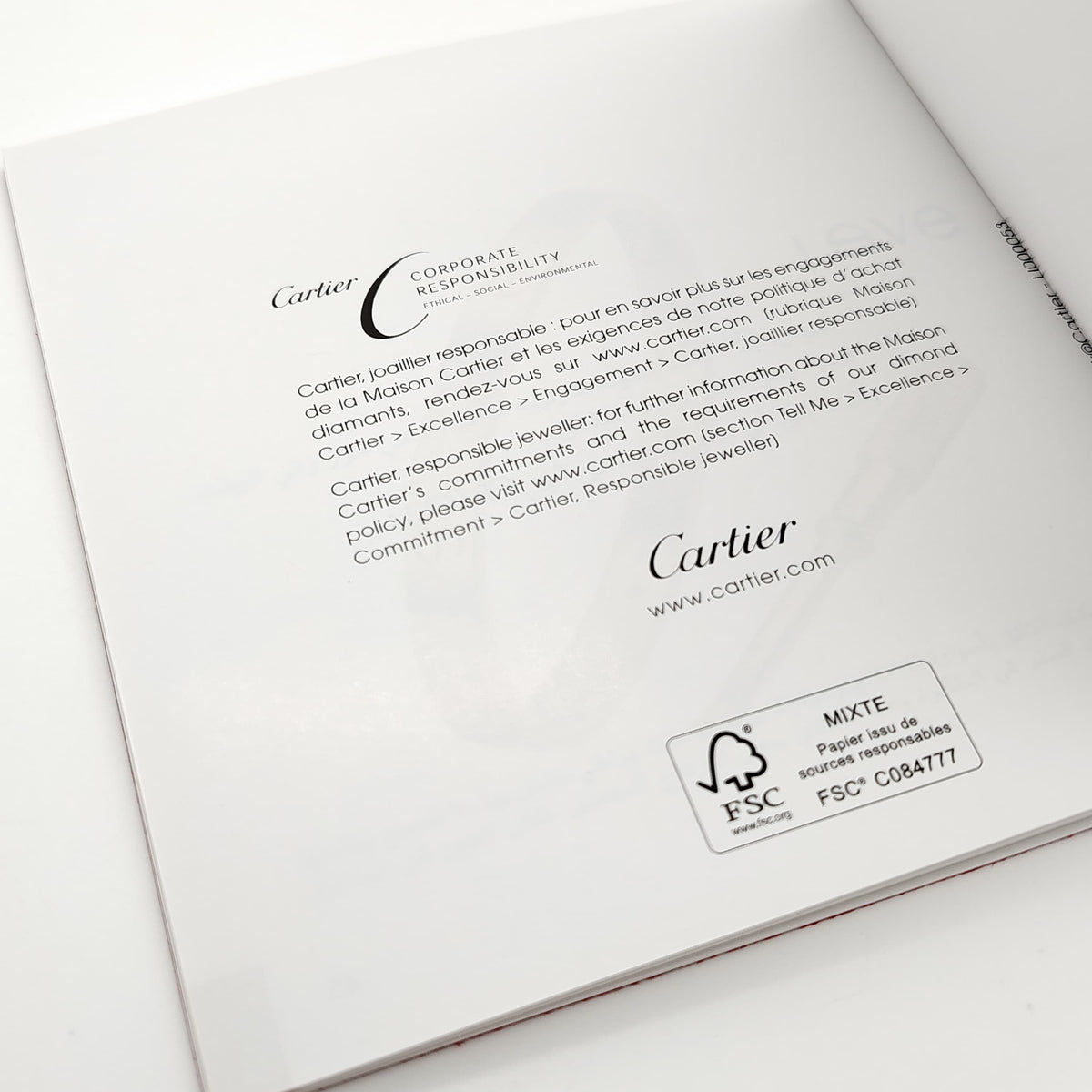 Authentic Cartier LOVE Bracelet Multilingual Care & Instruction Manual (Thick Edition)