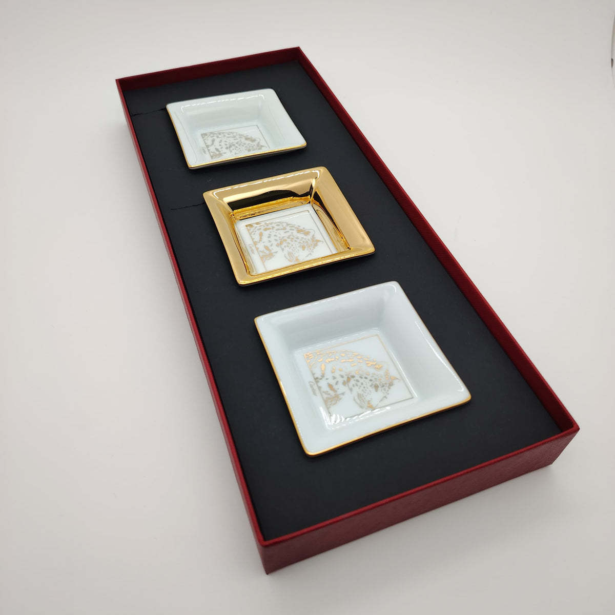 Cartier Mini Panther Trinket Tray Set of 3 – Made in France – CRM00525 Brand New
