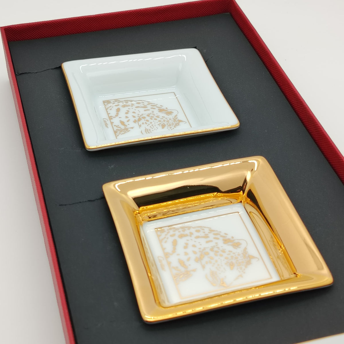 Cartier Mini Panther Trinket Tray Set of 3 – Made in France – CRM00525 Brand New
