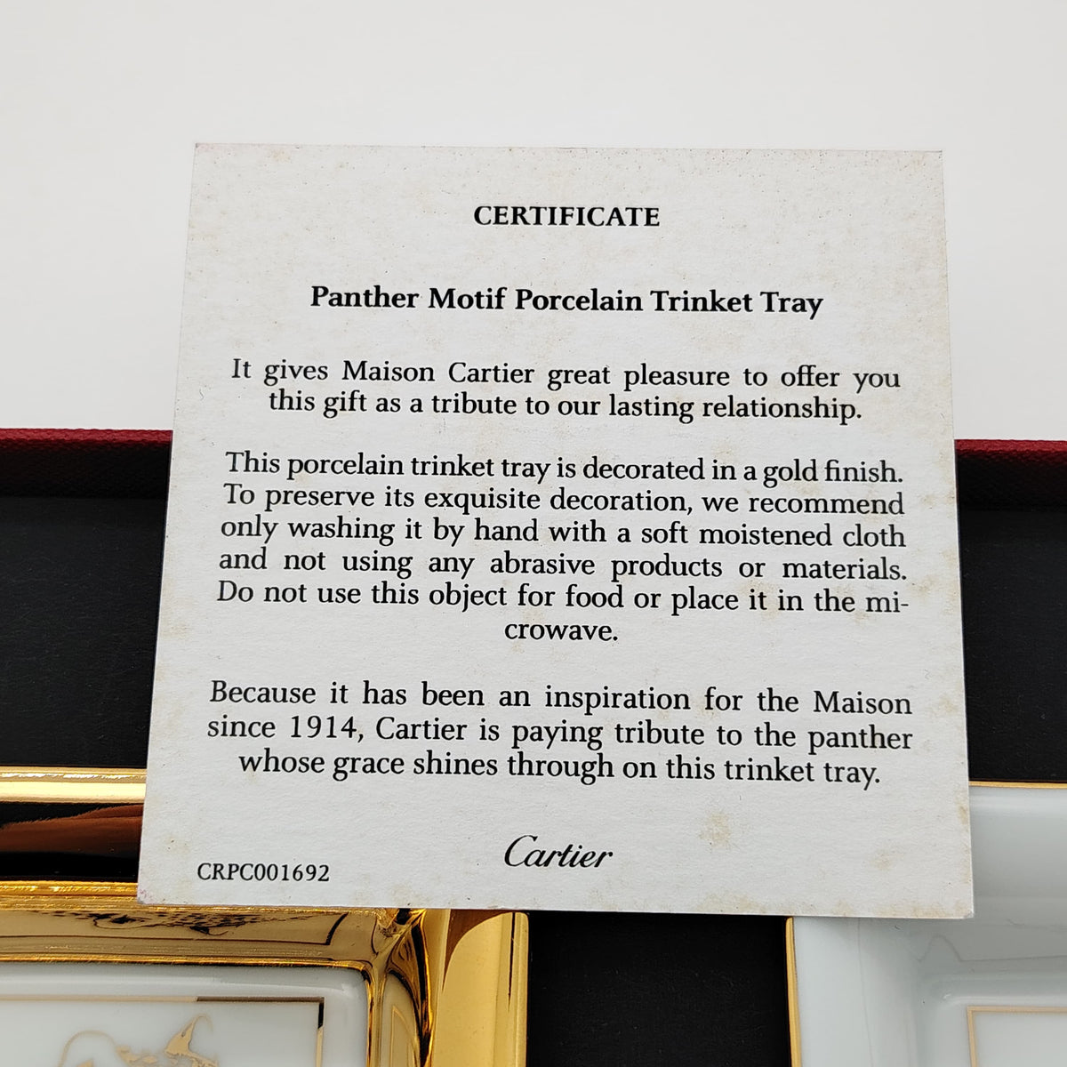 Cartier Mini Panther Trinket Tray Set of 3 – Made in France – CRM00525 Brand New