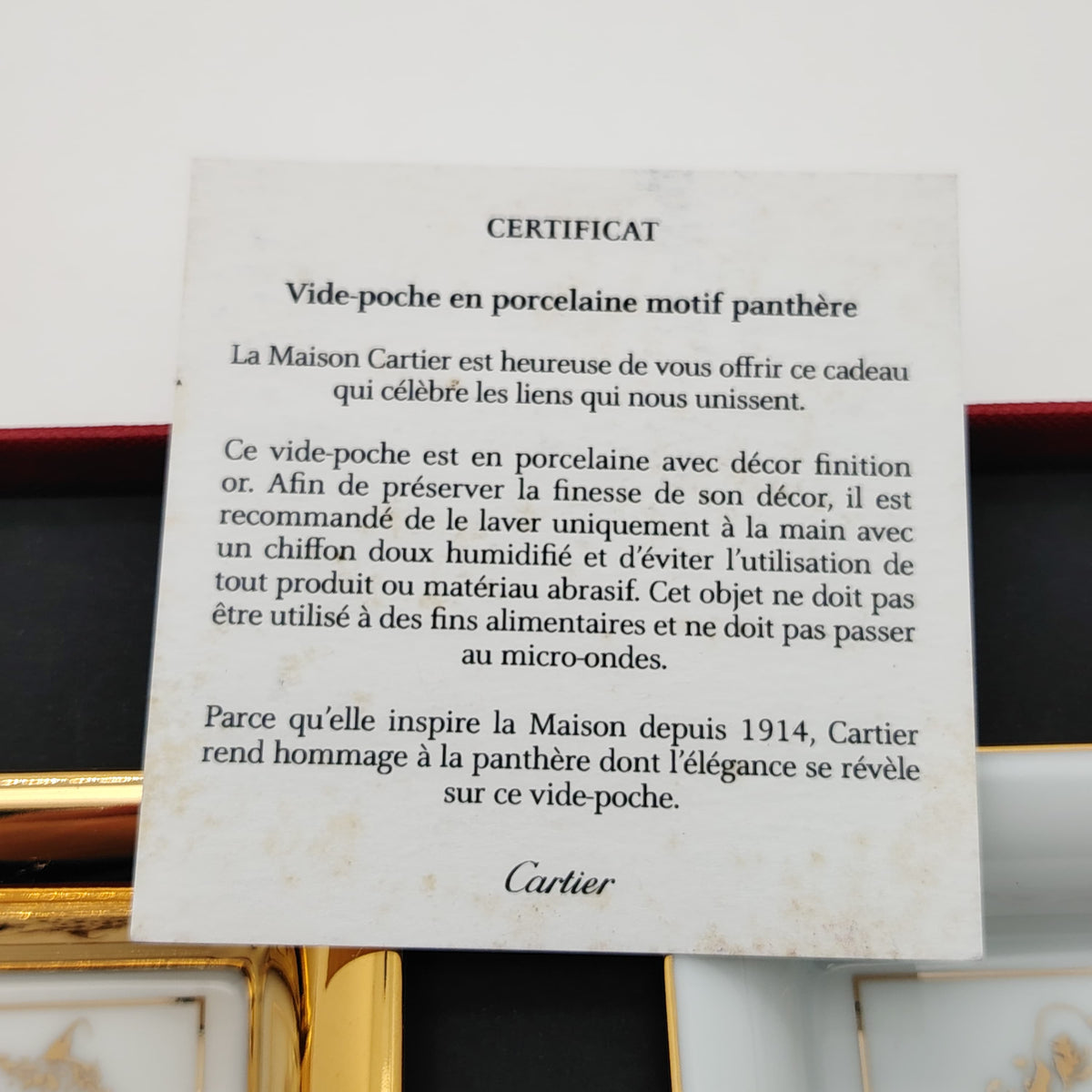 Cartier Mini Panther Trinket Tray Set of 3 – Made in France – CRM00525 Brand New
