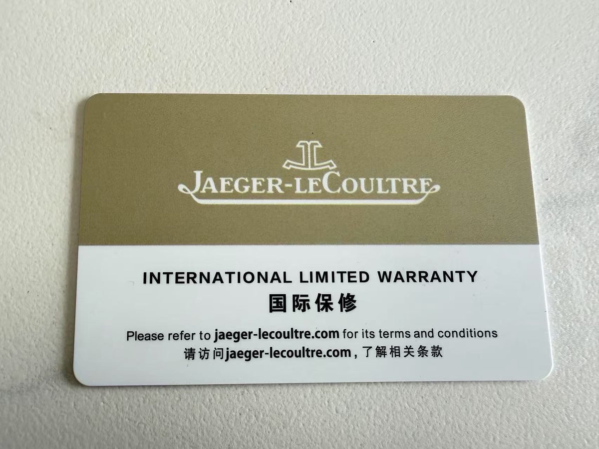 Authentic  Jaeger-LeCoultre  Warranty Certificate Card