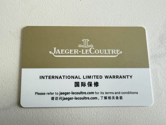 Authentic  Jaeger-LeCoultre  Warranty Certificate Card