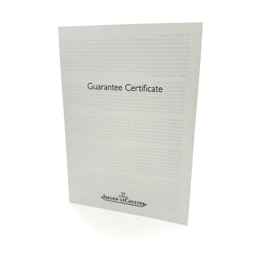 Authentic Vintage Jaeger-LeCoultre Watch Paper Warranty Certificate