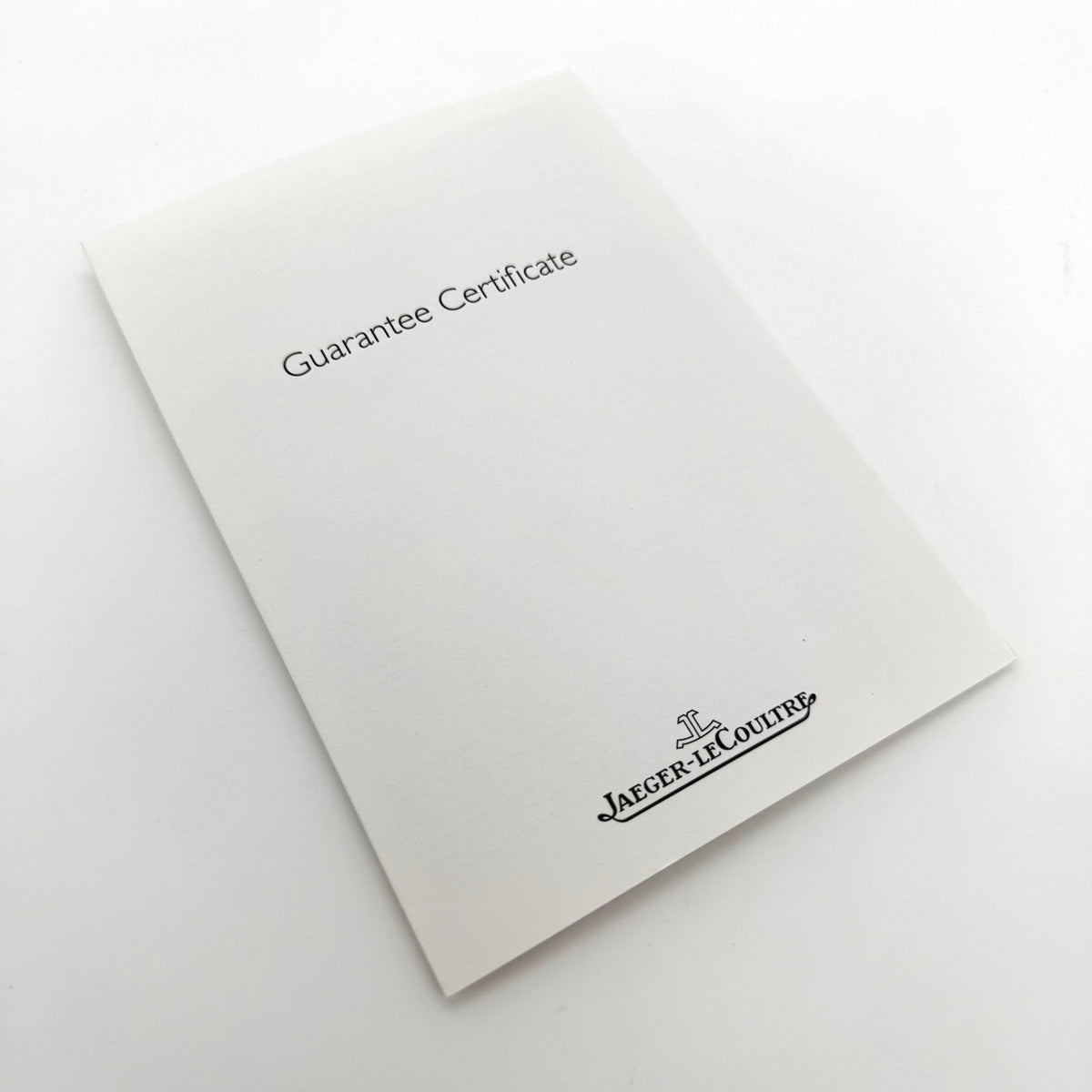 Authentic Vintage Jaeger-LeCoultre Watch Paper Warranty Certificate