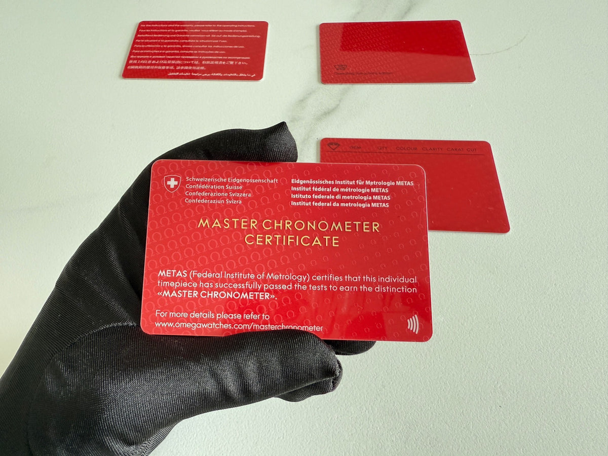 Authentic Omega Warranty Card & Chronometer Certificate Set (Blank / Customizable Print)