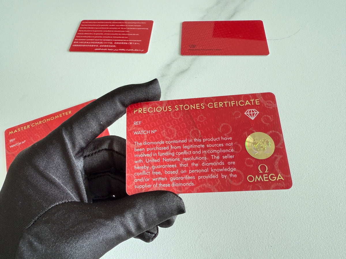 Authentic Omega Warranty Card & Chronometer Certificate Set (Blank / Customizable Print)