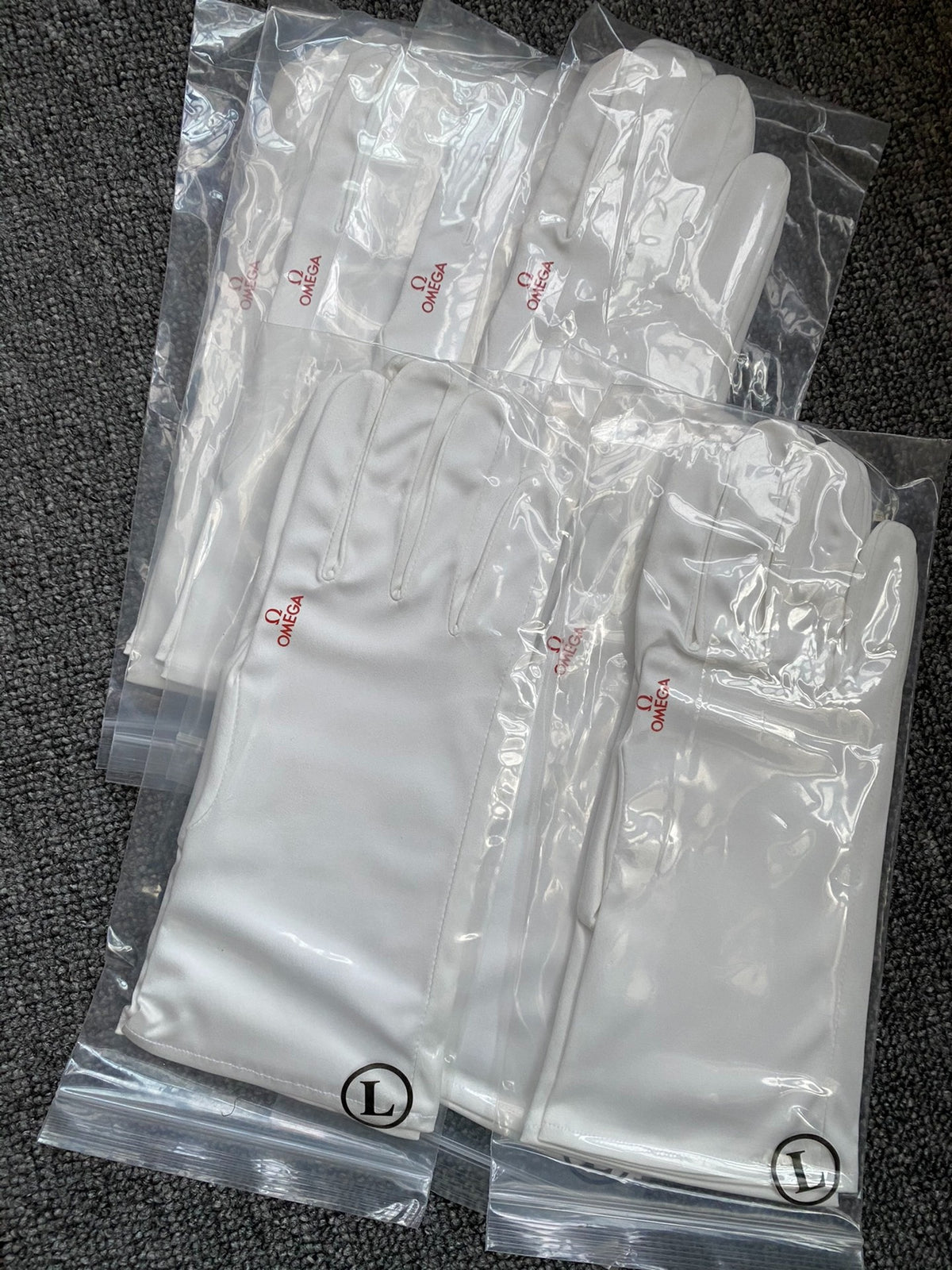 Authentic Omega White Handling Gloves – S / M / L