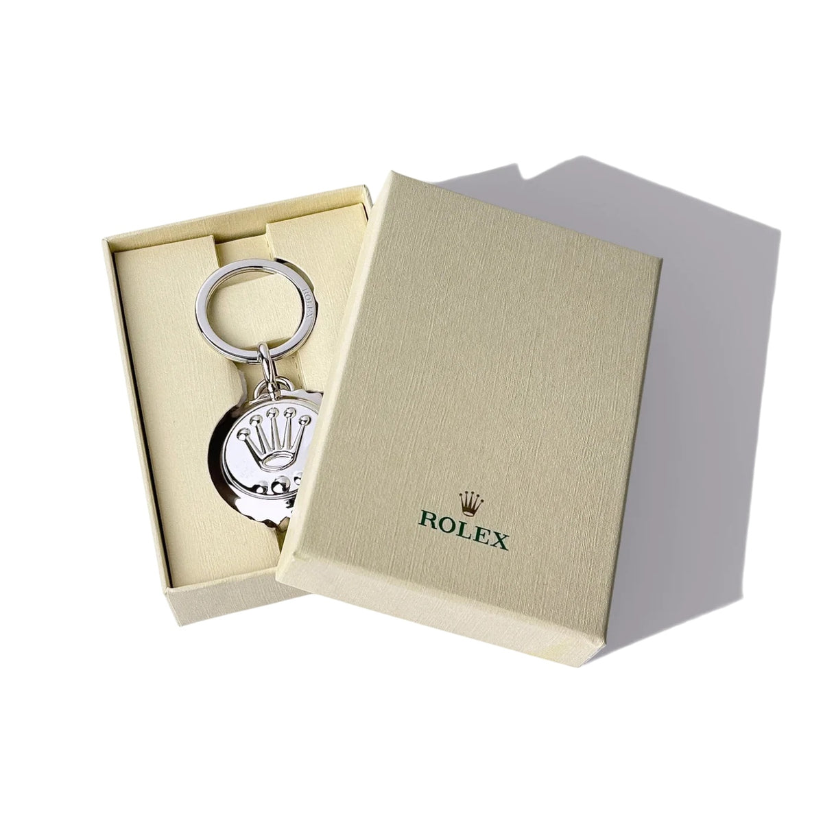 Rolex Stainless Steel Keychain in Silver