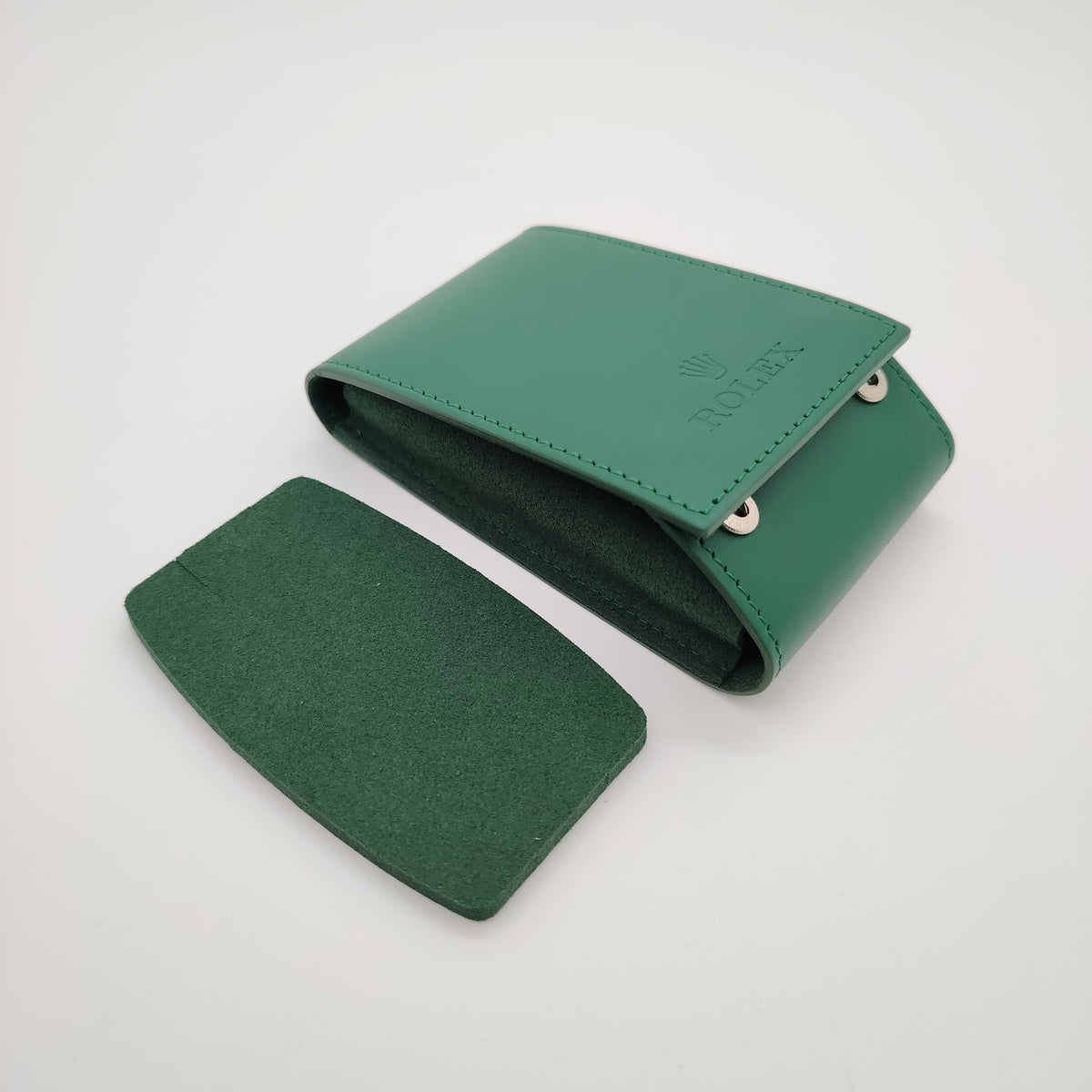 Rolex Green  Leather Watch Travel Pouch