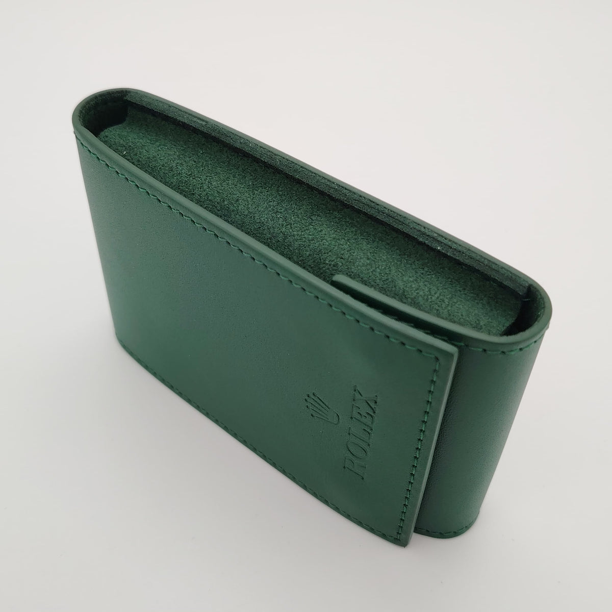 Rolex Green  Leather Watch Travel Pouch