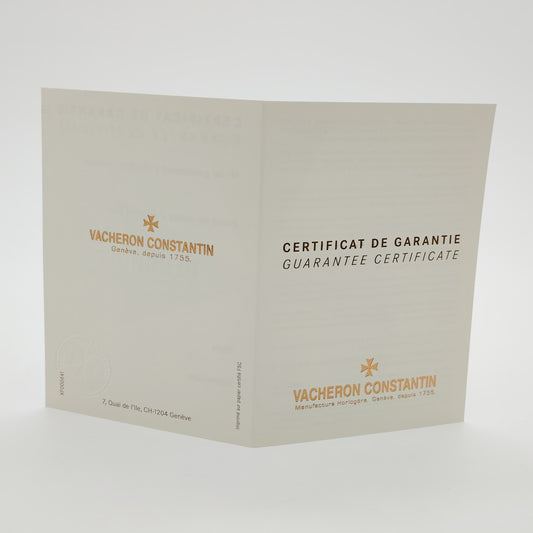 Authentic Vacheron Constantin Vintage Paper Warranty Certificate / Booklet – Blank & Unused